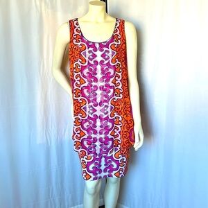 Analili Bodycon Dress with Chiffon Overlay Size